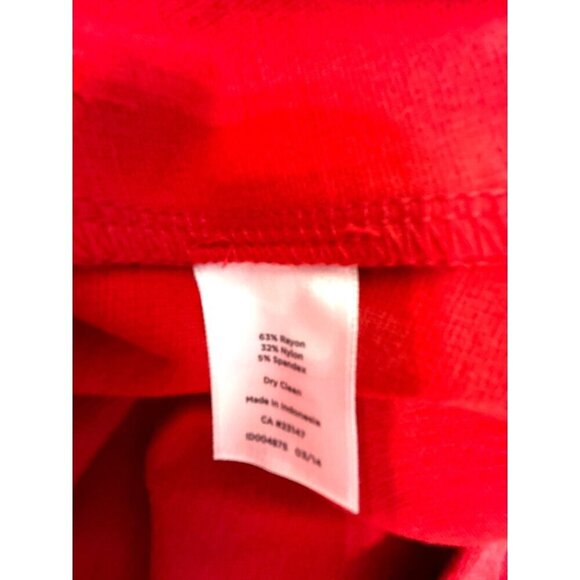 Talbots Womens Dress Red Short Sleeve Back Zip Fit n Flare Size 12 - Picture 4 of 5